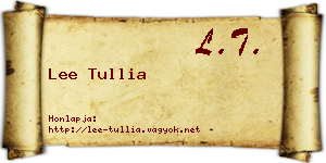 Lee Tullia névjegykártya